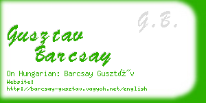 gusztav barcsay business card